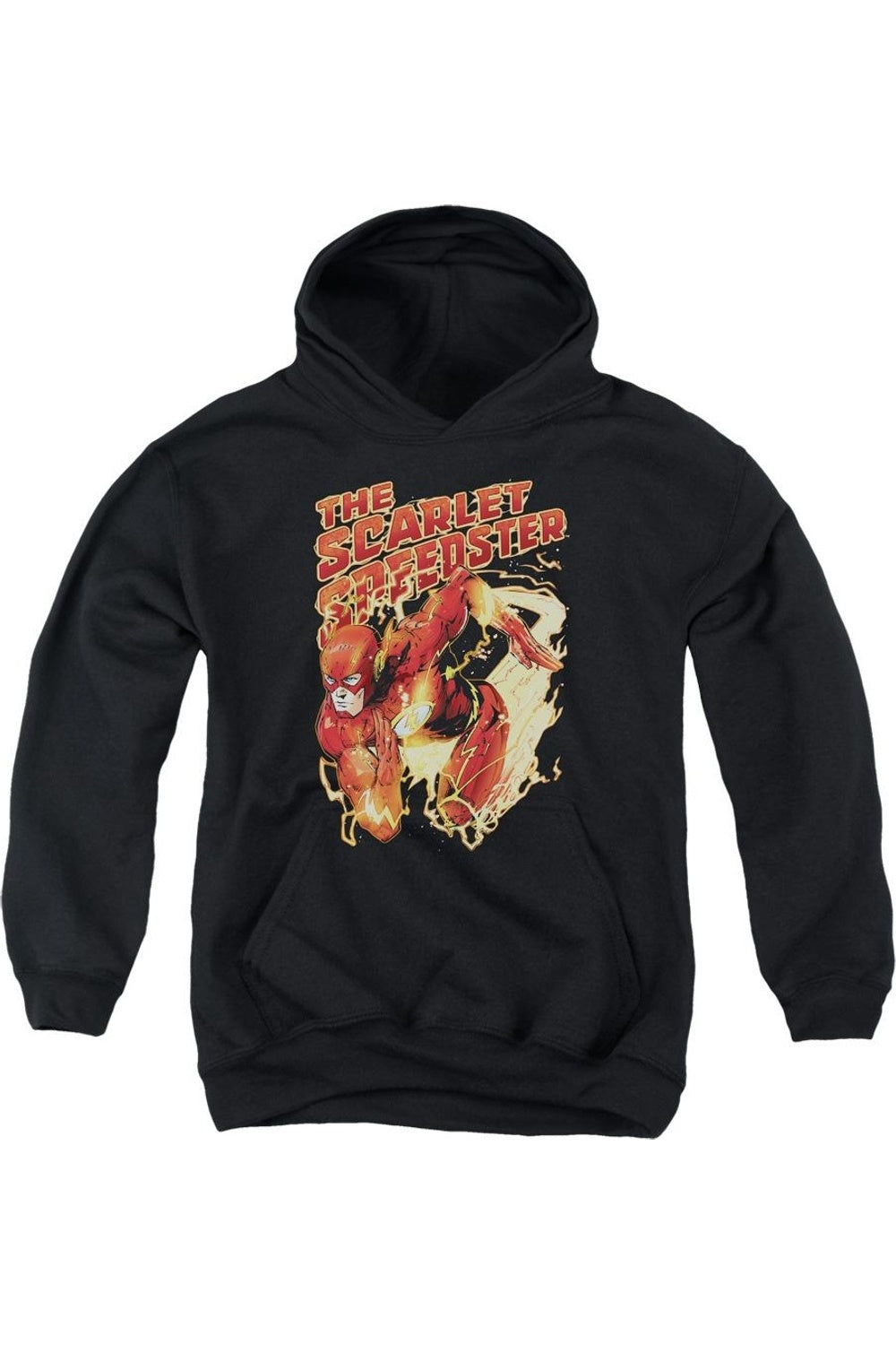 Толстовка с капюшоном "Scarlet Speedster" из Лиги Справедливости Америки для детей Gildan, черный 
Толстовка с капюшоном "Scarlet Speedster" из Лиги Справедливости Америки для детей Gildan, черный