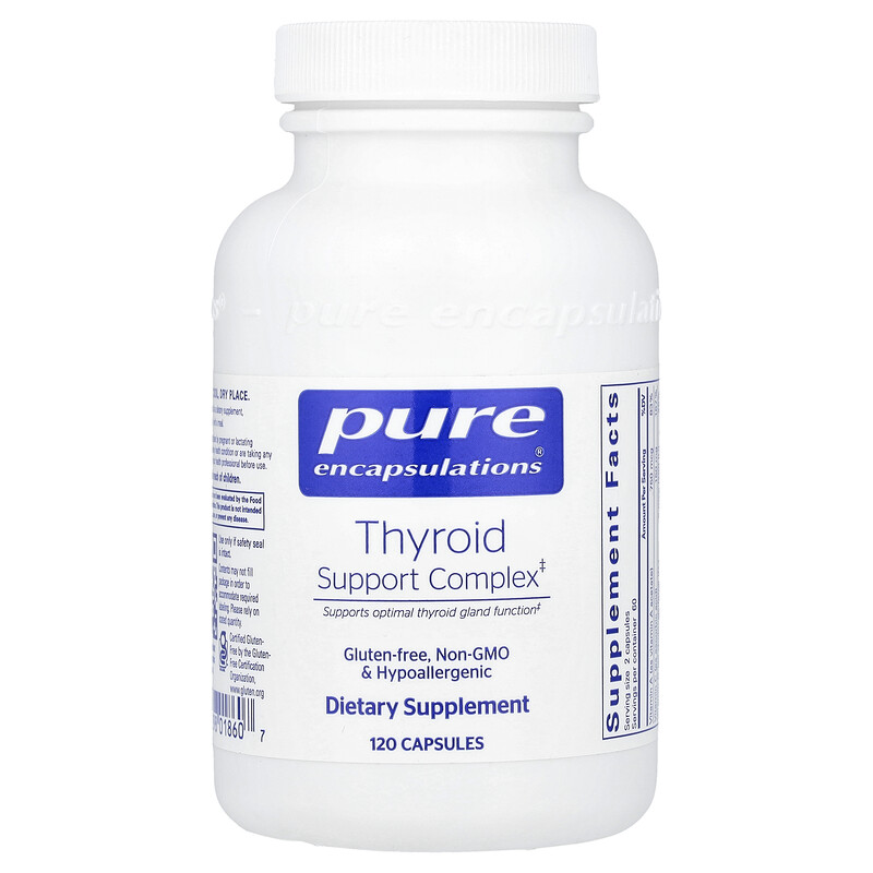 Pure Encapsulations, Комплекс для поддержки щитовидной железы, 120 капсул
Pure Encapsulations, Комплекс для поддержки щитовидной железы, 120 капсул