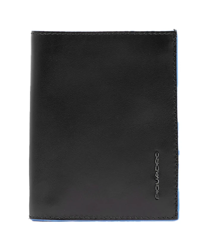 Синий квадратный вертикальный кошелек Piquadro, черный
Синий квадратный вертикальный кошелек Piquadro, черный