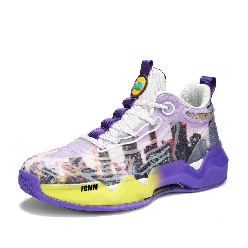 Противоскользящие и дышащие баскетбольные кроссовки для детей FCMM, фиолетовый/золотой
Противоскользящие и дышащие баскетбольные кроссовки для детей FCMM, фиолетовый/золотой