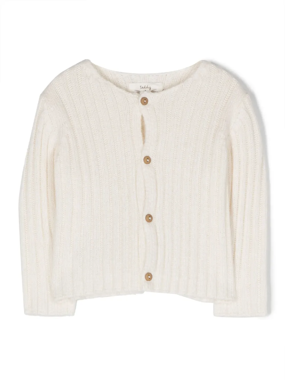 Кардиган в рубчик TEDDY & MINOU, белый
Кардиган в рубчик TEDDY & MINOU, белый