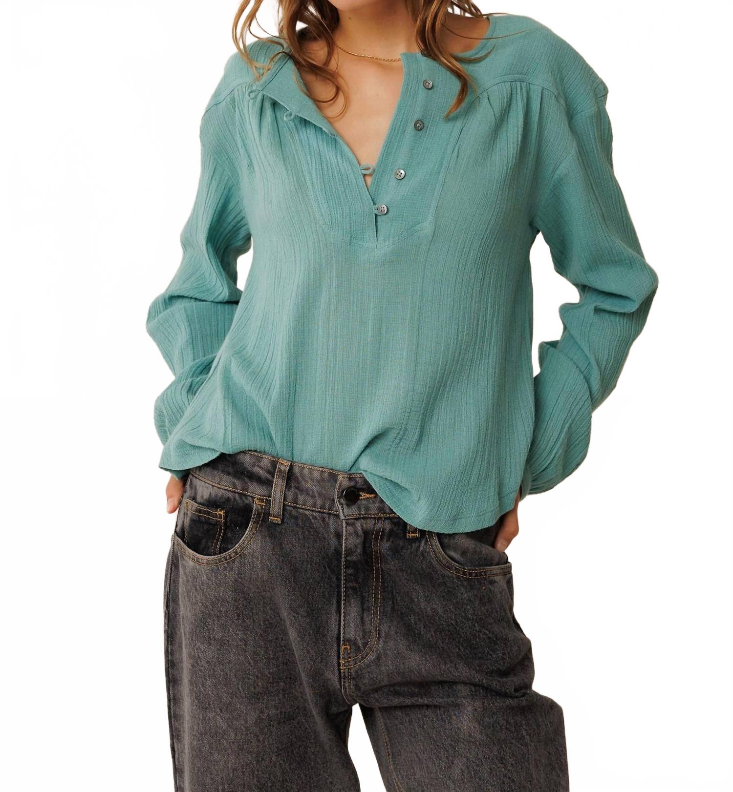 Комбинированная блуза с длинным рукавом в цвете жад Indi & cold, Jade
Комбинированная блуза с длинным рукавом в цвете жад Indi & cold, Jade