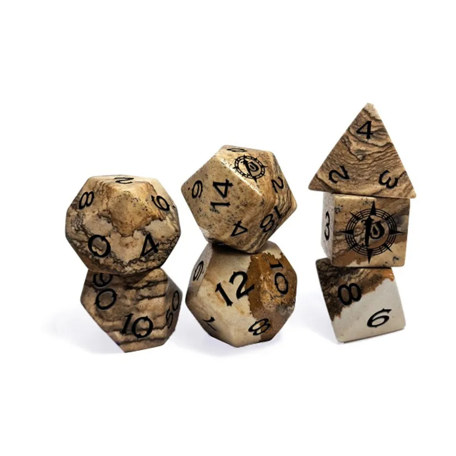 Poly Set — Изображение логотипа Pathfinder Jasper (7), Semi Precious Stone Dice (Level Up Dice)
Poly Set — Изображение логотипа Pathfinder Jasper (7), Semi Precious Stone Dice (Level Up Dice)