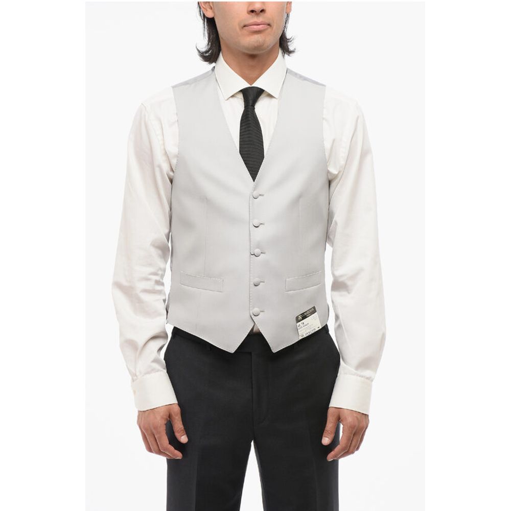 Шерстяной жилет на 5 пуговицах Corneliani, Gray 
Шерстяной жилет на 5 пуговицах Corneliani, Gray