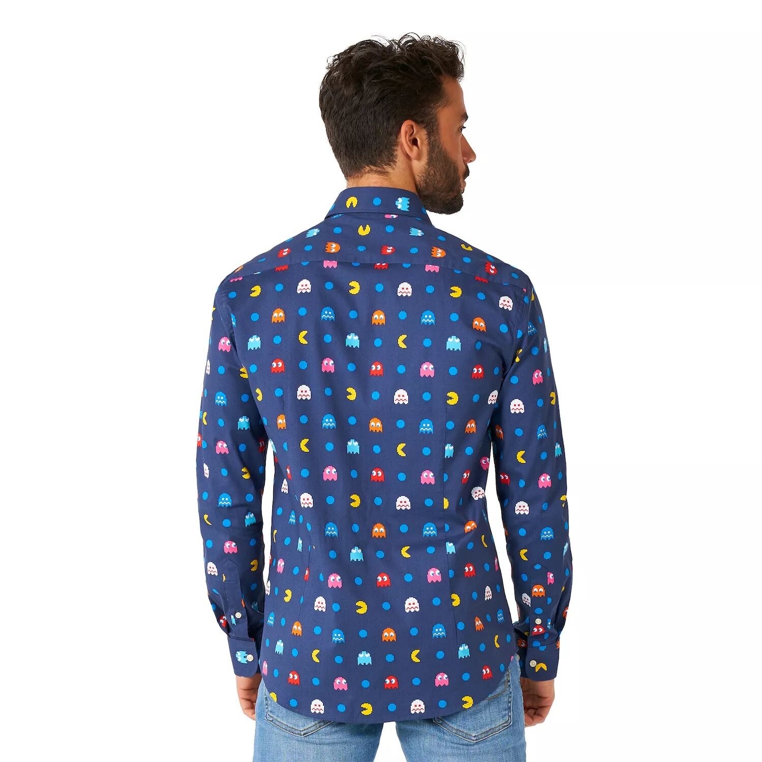 Мужская классическая рубашка на пуговицах современного кроя OppoSuits Pac-Man
Мужская классическая рубашка на пуговицах современного кроя OppoSuits Pac-Man