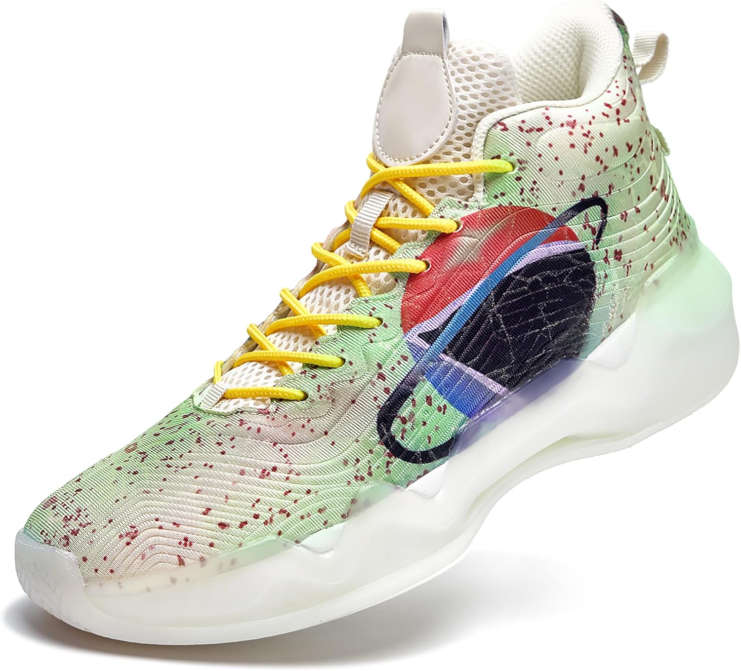 Мужские кроссовки Graffiti для баскетбола с высокими берцами, спортивная обувь с противоскользящей резиновой подошвой для спорта в помещении и на улице, для бега и тренировок, уличная одежда Kniaiwx, зеленый
Мужские кроссовки Graffiti для баскетбола с высокими берцами, спортивная обувь с противоскользящей резиновой подошвой для спорта в помещении и на улице, для бега и тренировок, уличная одежда Kniaiwx, зеленый