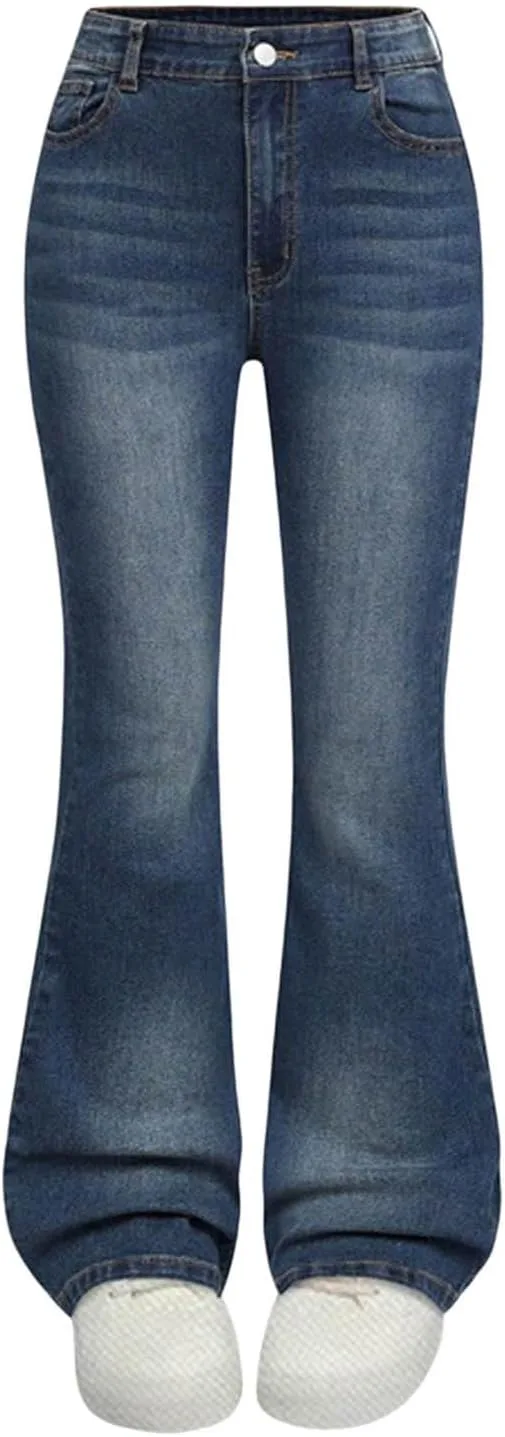 Джинсы для девочек с расклешенным силуэтом и застежкой на молнию
Джинсы для девочек с расклешенным силуэтом и застежкой на молнию