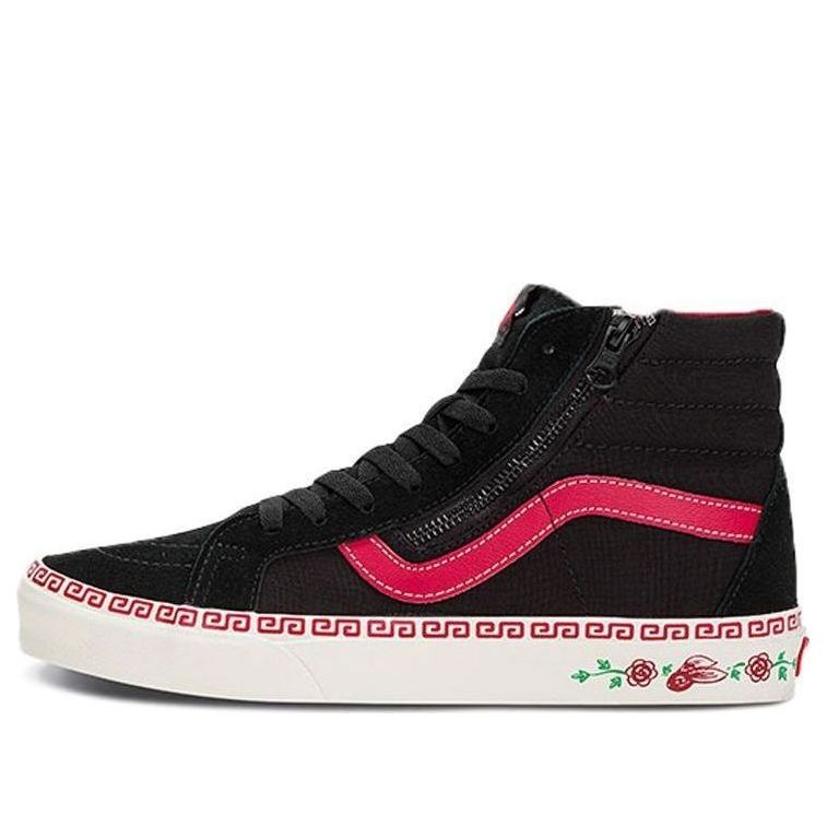 Кеды Vans SK8-Hi 'Black Red', черный 
Кеды Vans SK8-Hi 'Black Red', черный