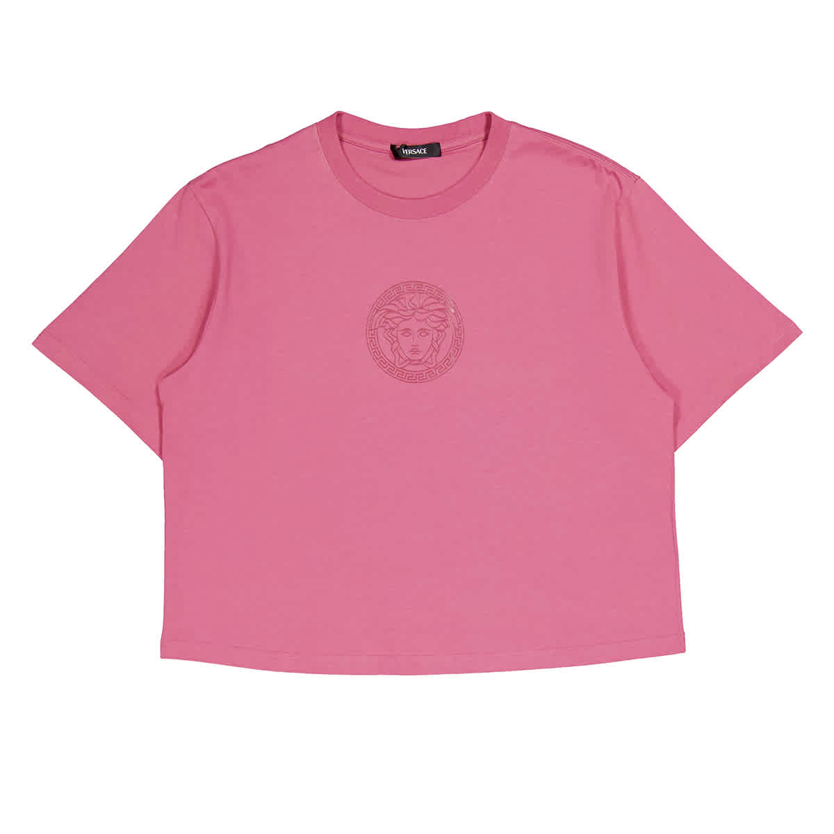 Укороченная хлопковая футболка Versace Medusa, strawberry jam, Красный, Укороченная хлопковая футболка Versace Medusa, strawberry jam
Укороченная хлопковая футболка Versace Medusa, strawberry jam, Красный, Укороченная хлопковая футболка Versace Medusa, strawberry jam