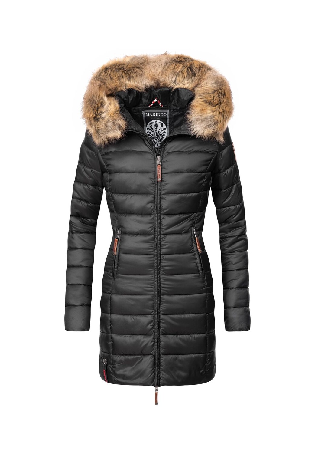 Стеганое пальто с розовым узором MARIKOO, черный
Стеганое пальто с розовым узором MARIKOO, черный