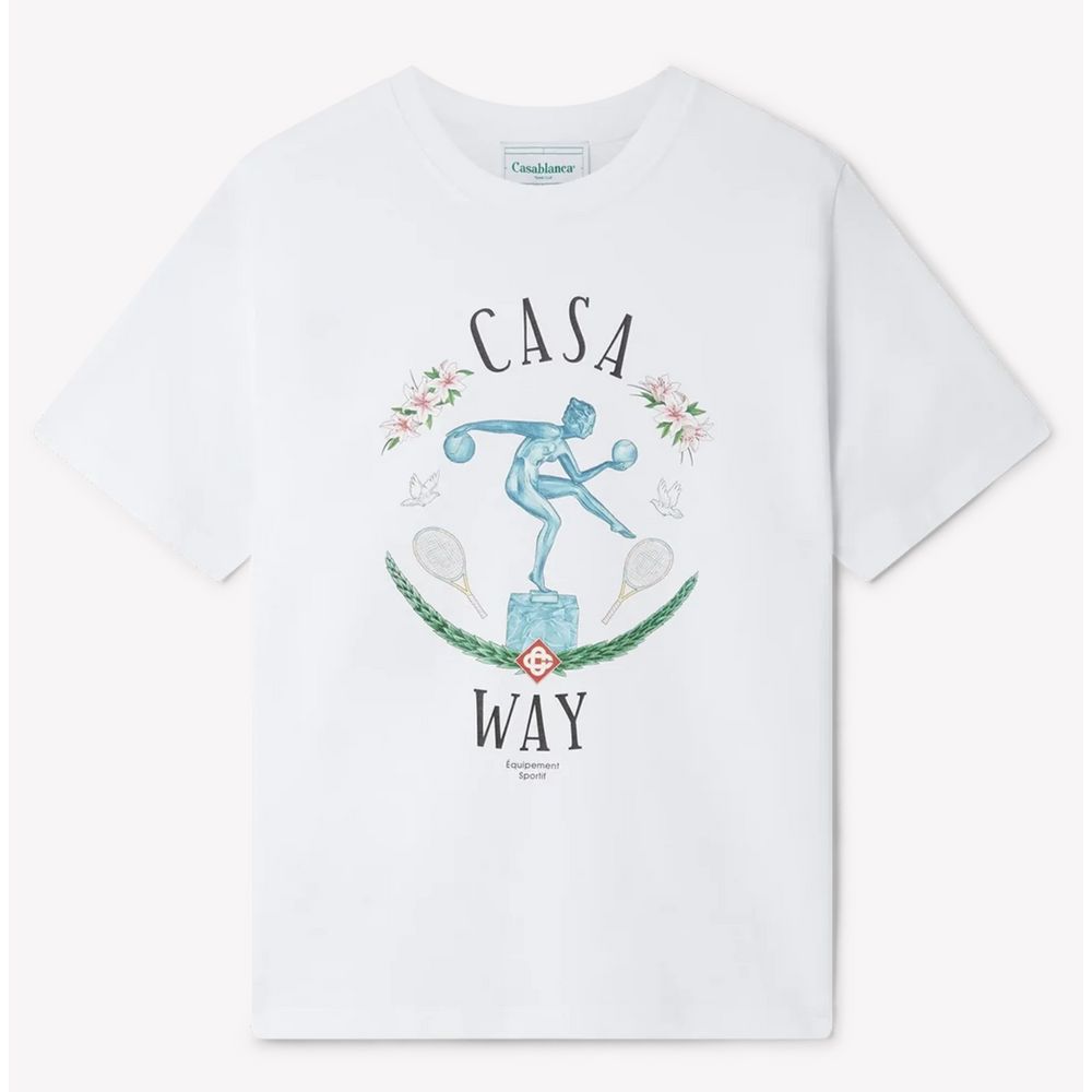 Белая хлопковая футболка Casablanca, белый
Белая хлопковая футболка Casablanca, белый