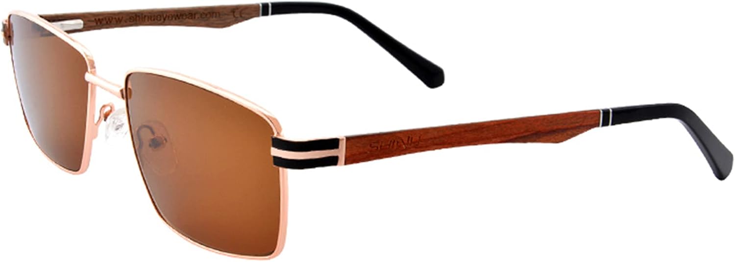 SHINU Мужские рыболовные очки, поляризованные солнцезащитные очки для мужчин, очки для вождения, защита от УФ-излучения UV400, металлическая и деревянная оправа, W904, Rose Gold
SHINU Мужские рыболовные очки, поляризованные солнцезащитные очки для мужчин, очки для вождения, защита от УФ-излучения UV400, металлическая и деревянная оправа, W904, Rose Gold