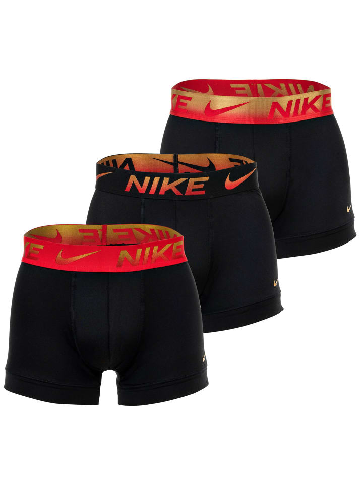 Nike Комплект из 3 боксерских трусов черного, красного и золотого цвета
Nike Комплект из 3 боксерских трусов черного, красного и золотого цвета