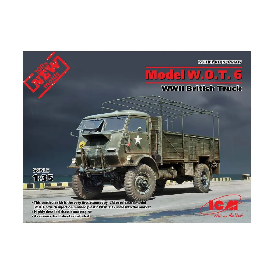 Британский грузовик времен Второй мировой войны — модель W.O.T. 63545, Military Models 1/35 Scale (ICM)
Британский грузовик времен Второй мировой войны — модель W.O.T. 63545, Military Models 1/35 Scale (ICM)