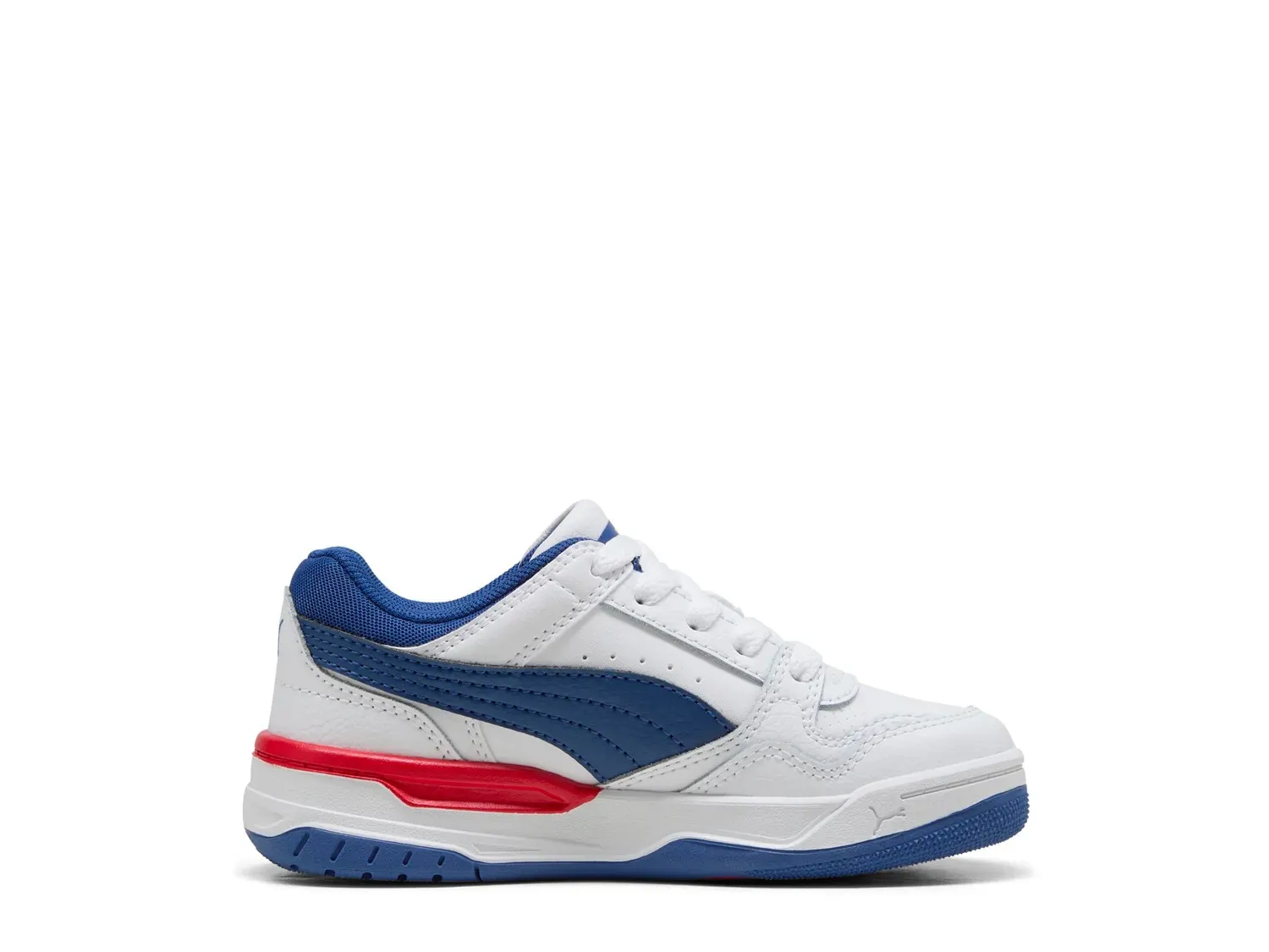 Кроссовки Puma Rebound Retro — детские, белые/синие/красные
Кроссовки Puma Rebound Retro — детские, белые/синие/красные