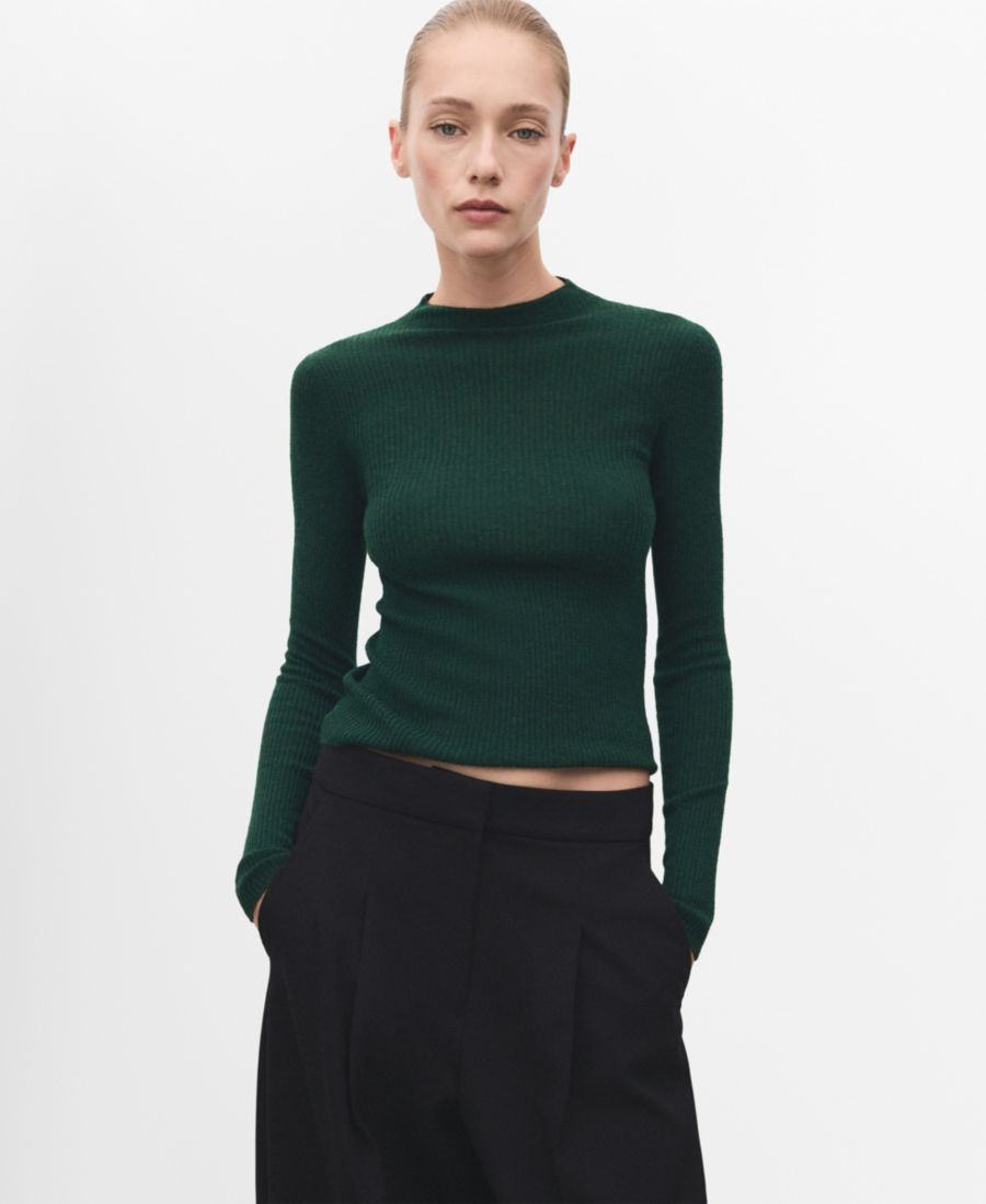 Женский ребристый свитер Perkins с воротником MANGO, Dark Green
Женский ребристый свитер Perkins с воротником MANGO, Dark Green