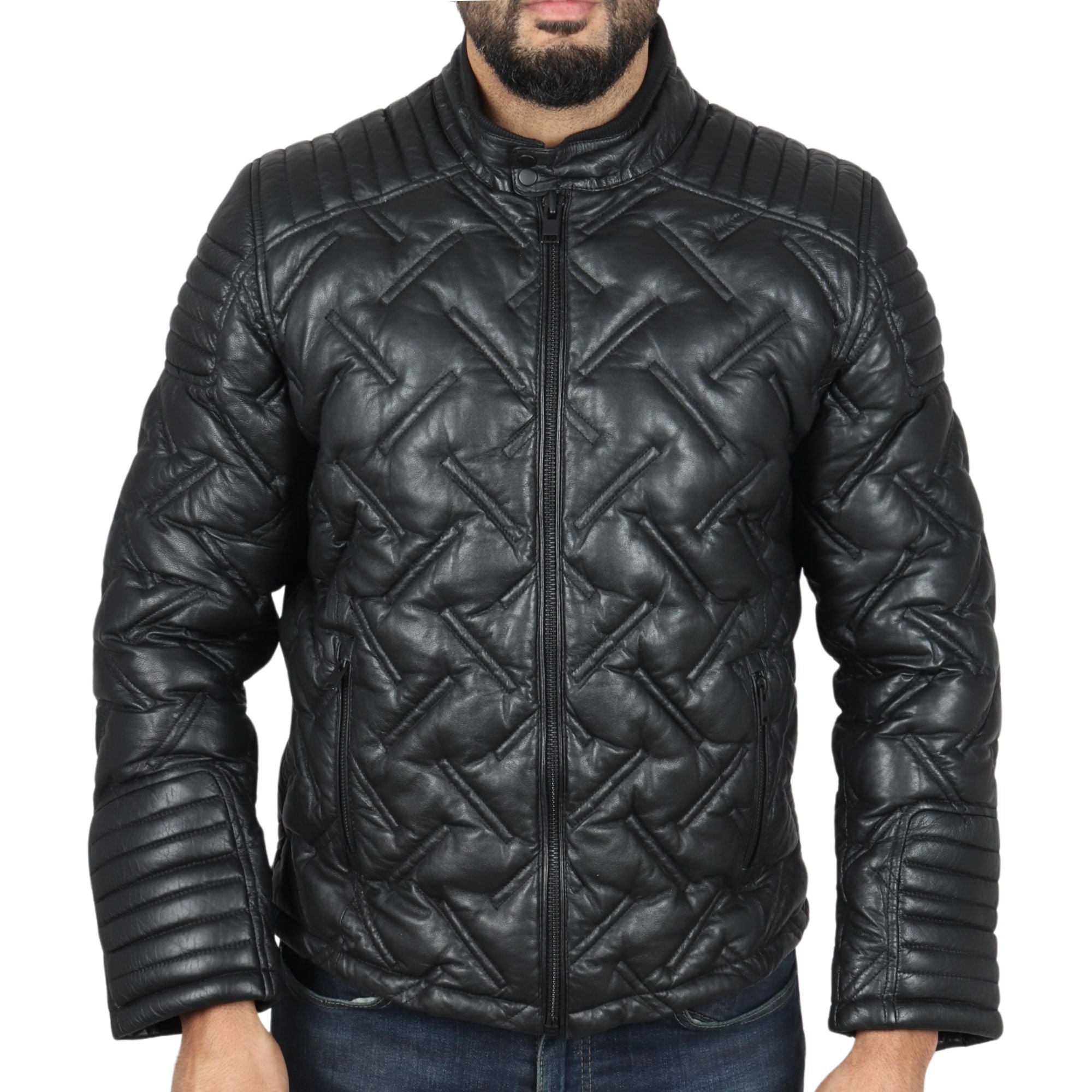 Стеганая байкерская куртка из натуральной кожи с пуховым узором TruClothing, черный
Стеганая байкерская куртка из натуральной кожи с пуховым узором TruClothing, черный