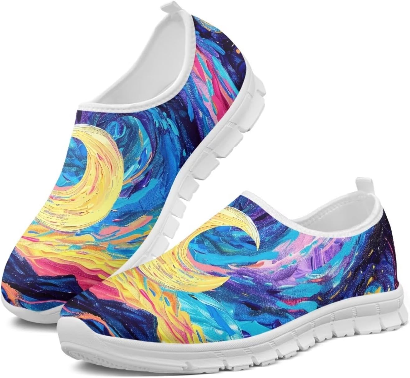 Мужские слипоны Twousenru, удобные лоферы, легкие повседневные широкие кроссовки из ткани для прогулок и путешествий, Moon Painted
Мужские слипоны Twousenru, удобные лоферы, легкие повседневные широкие кроссовки из ткани для прогулок и путешествий, Moon Painted