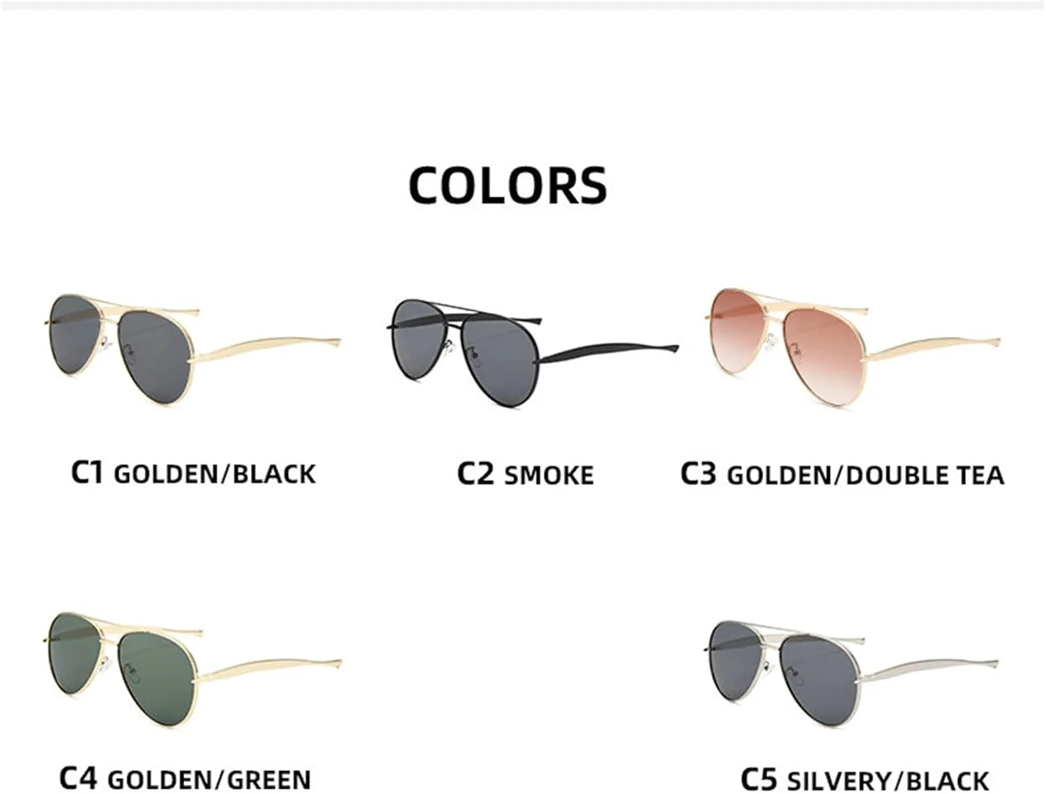 Willochra Модные солнцезащитные очки-пилот большого размера с градиентным переходом цвета для женщин и мужчин, винтажные, трендовые, овальные, черные, C4
Willochra Модные солнцезащитные очки-пилот большого размера с градиентным переходом цвета для женщин и мужчин, винтажные, трендовые, овальные, черные, C4