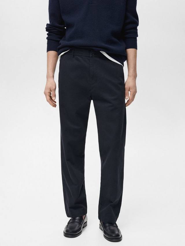 Хлопок прямые брюки чинос Mango, темно-синий
Хлопок прямые брюки чинос Mango, темно-синий