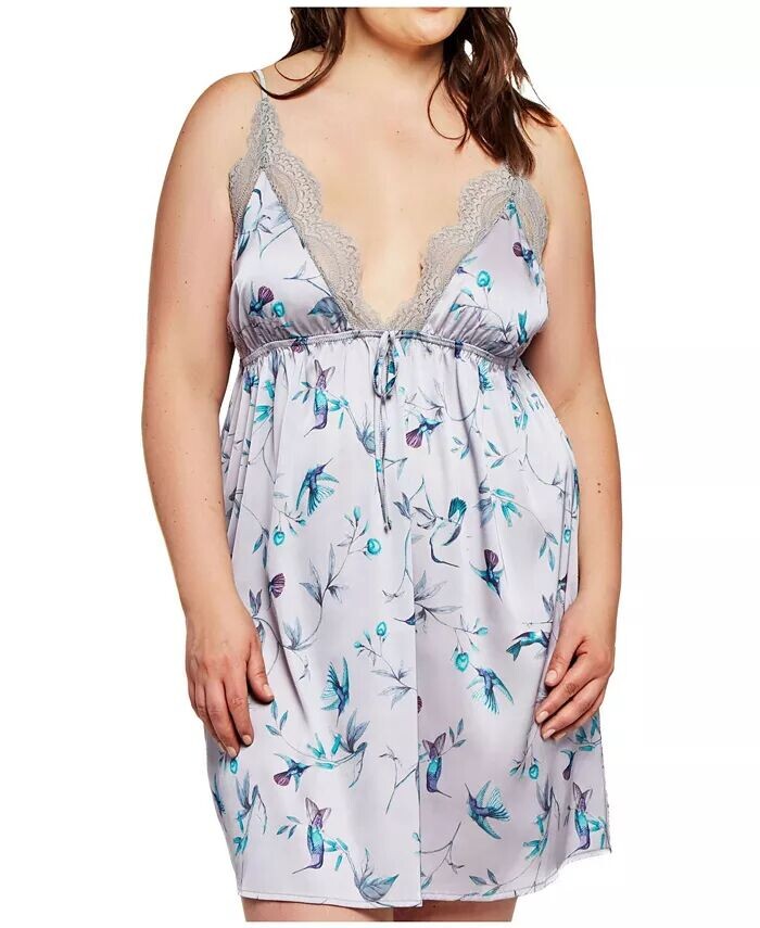 Женское кружевное и атласное нижнее белье-сорочка с принтом колибри iCollection, мультиколор
Женское кружевное и атласное нижнее белье-сорочка с принтом колибри iCollection, мультиколор