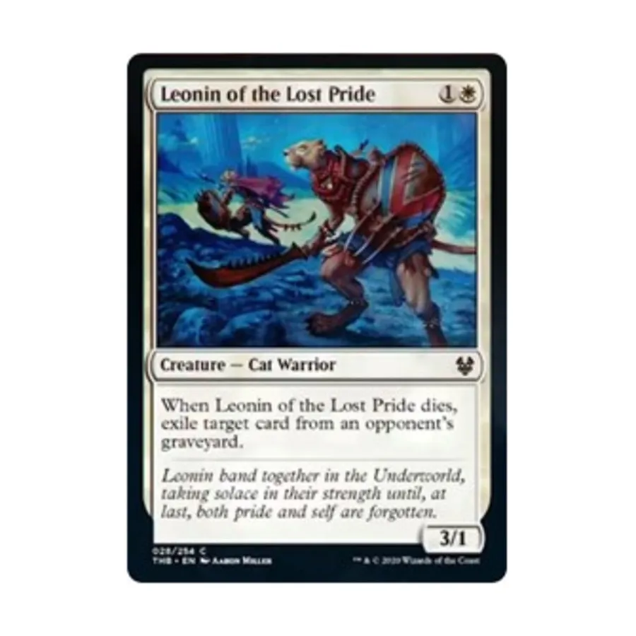 CCG Леонин утраченной гордости (C) (фольга), MTG - Theros Beyond Death
CCG Леонин утраченной гордости (C) (фольга), MTG - Theros Beyond Death