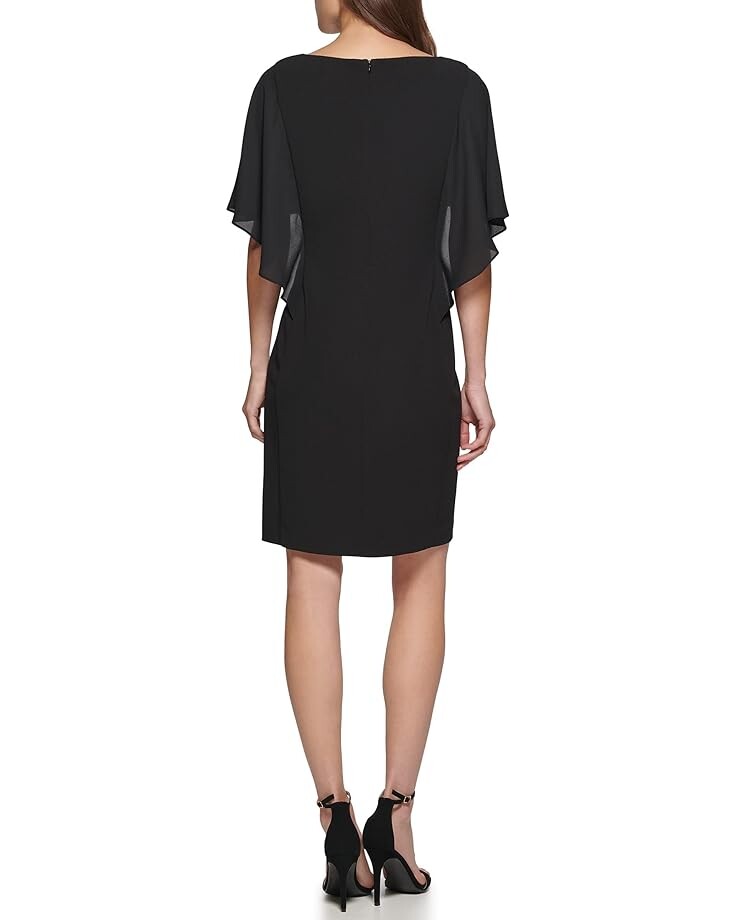 Платье DKNY Chiffon Cape Overlay Dress, черный
Платье DKNY Chiffon Cape Overlay Dress, черный