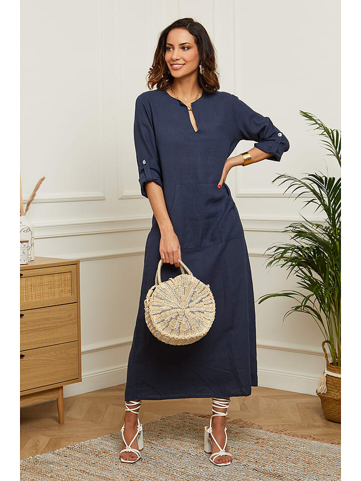 Длинное платье Le Monde du Lin Leinen, темно-синий
Длинное платье Le Monde du Lin Leinen, темно-синий