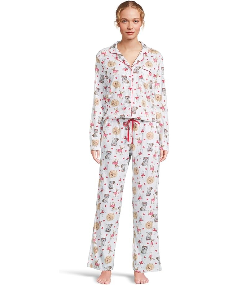Пижама Karen Neuburger Knit Novelties Girlfriend Pajama Set, цвет Cream Dogs
Пижама Karen Neuburger Knit Novelties Girlfriend Pajama Set, цвет Cream Dogs