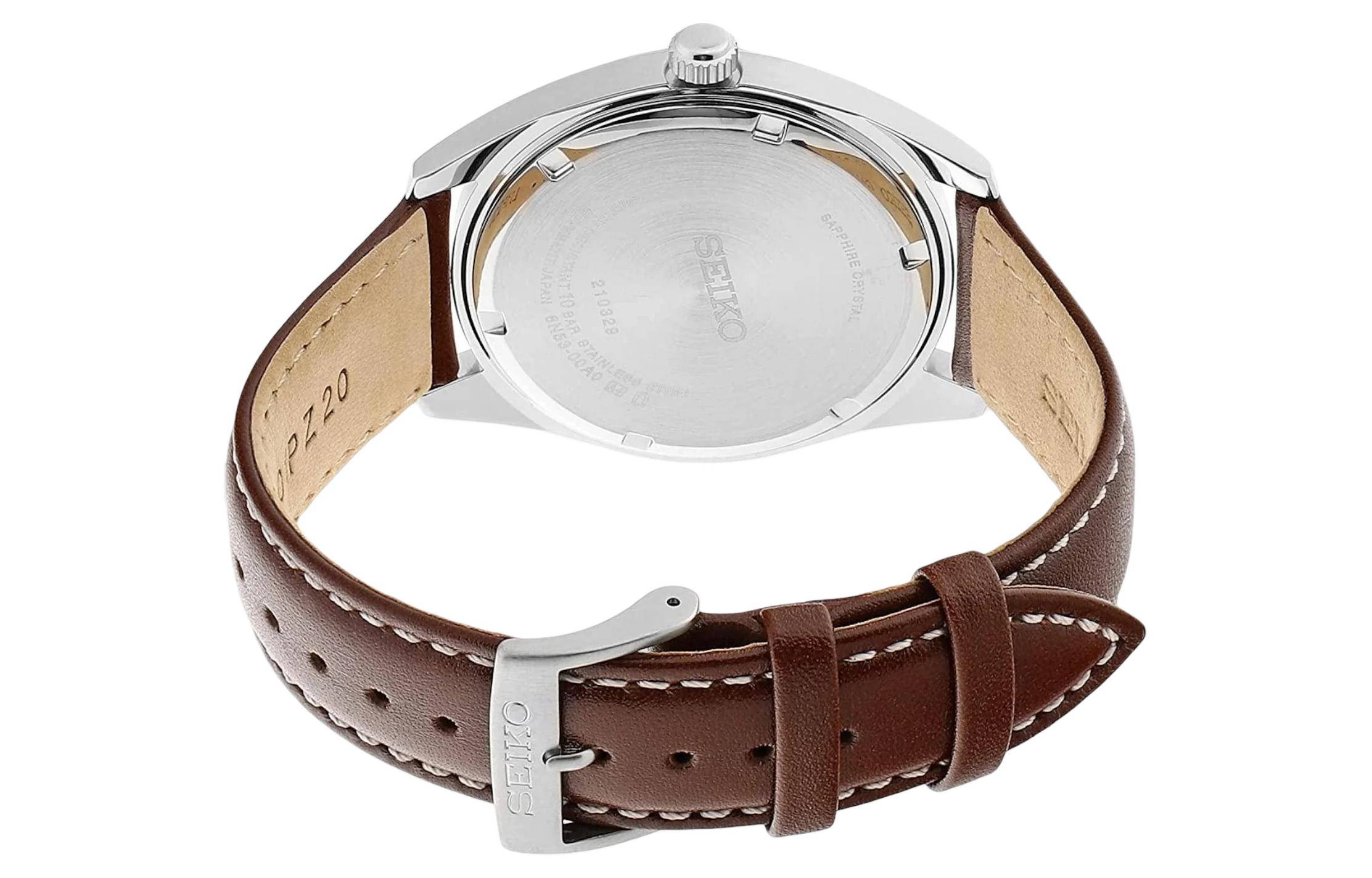 Кварцевые мужские часы Seiko SUR449P1 с кожаным ремешком и зеленым циферблатом
Кварцевые мужские часы Seiko SUR449P1 с кожаным ремешком и зеленым циферблатом