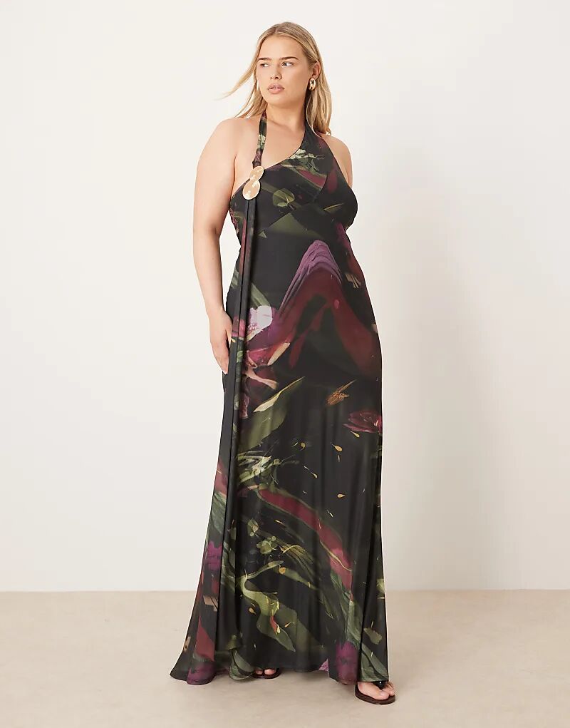 Платье макси ASOS DESIGN Curve с сетчатым принтом, драпировкой, воротником-шарфом и золотой фурнитурой с темным абстрактным принтом
Платье макси ASOS DESIGN Curve с сетчатым принтом, драпировкой, воротником-шарфом и золотой фурнитурой с темным абстрактным принтом