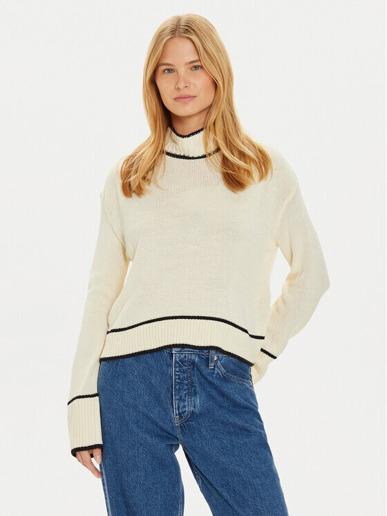 Свитер свободного кроя с высоким воротником Brave Soul, экрю 
Свитер свободного кроя с высоким воротником Brave Soul, экрю