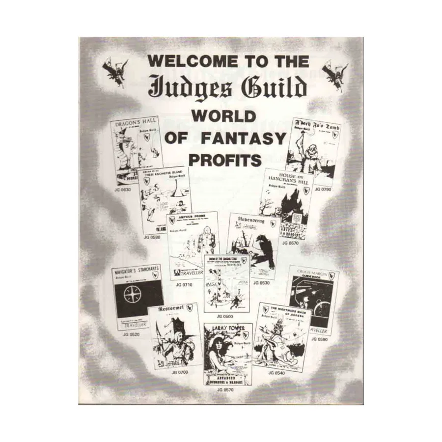 Welcome to the Judges Guild World of Fantasy Profits - Dealer Catalog, Catalogs, Maps & Miscellaneous (Judges Guild), мягкая обложка
Welcome to the Judges Guild World of Fantasy Profits - Dealer Catalog, Catalogs, Maps & Miscellaneous (Judges Guild), мягкая обложка