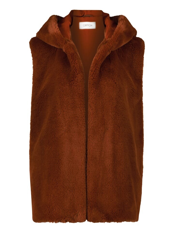 Жилет CARTOON Fake Fur-Weste mit Kapuze, цвет Brown Patina 
Жилет CARTOON Fake Fur-Weste mit Kapuze, цвет Brown Patina