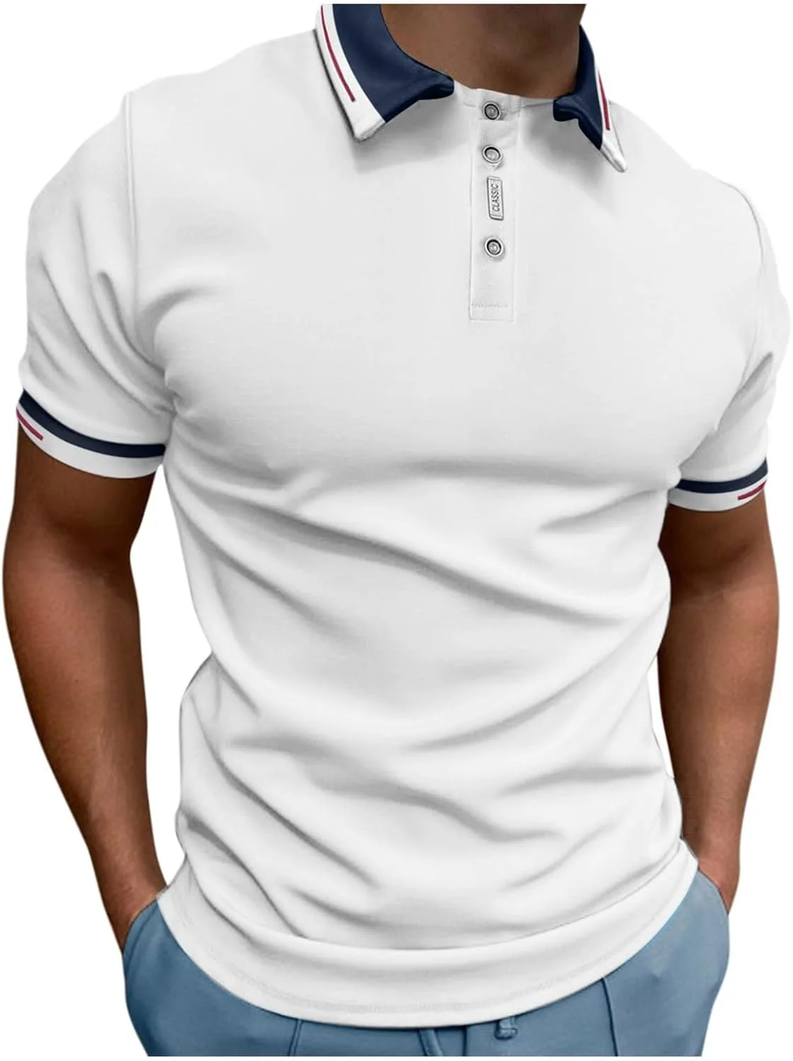 Мужская поло Color Block Slim-Fit с контрастным воротником Banmave
Мужская поло Color Block Slim-Fit с контрастным воротником Banmave