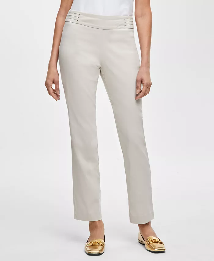 Женские брюки на резинке с шипами и заклепками, обычная и укороченная длина JM Collection, коричневый/бежевый
Женские брюки на резинке с шипами и заклепками, обычная и укороченная длина JM Collection, коричневый/бежевый