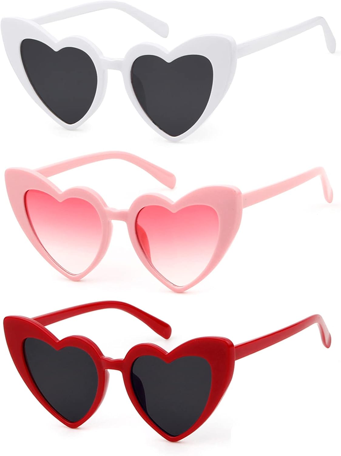 Солнцезащитные очки в форме сердца для женщин, модные, милые, «кошачий глаз», белые, красные, розовые, идеально подходят для вечеринок, рейвов и путешествий Laurinny, White+pink+red
Солнцезащитные очки в форме сердца для женщин, модные, милые, «кошачий глаз», белые, красные, розовые, идеально подходят для вечеринок, рейвов и путешествий Laurinny, White+pink+red