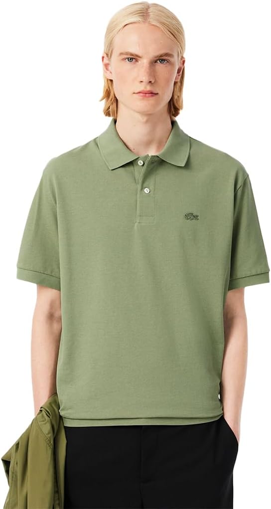 Мужская повседневная официальная поло-рубашка Lacoste из плотной ткани свободного кроя, шалфейно-зеленый
Мужская повседневная официальная поло-рубашка Lacoste из плотной ткани свободного кроя, шалфейно-зеленый