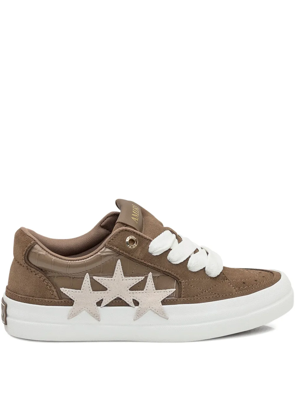 Кроссовки со звездами и тиснением под крокодила AMIRI, коричневый
Кроссовки со звездами и тиснением под крокодила AMIRI, коричневый