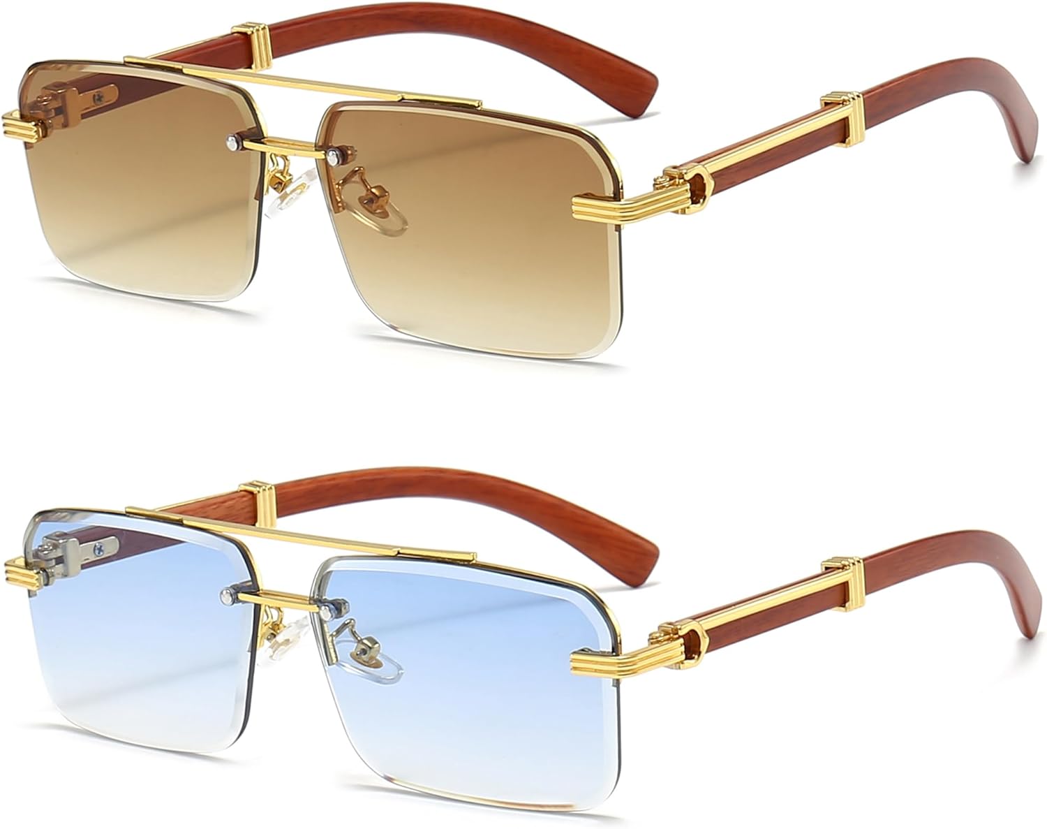 Модные солнцезащитные очки без оправы прямоугольной формы для мужчин и женщин, квадратные солнцезащитные очки без оправы, защита от УФ-излучения UV 400 Teumire, A08 Gradient Brown Lens+blue Lens
Модные солнцезащитные очки без оправы прямоугольной формы для мужчин и женщин, квадратные солнцезащитные очки без оправы, защита от УФ-излучения UV 400 Teumire, A08 Gradient Brown Lens+blue Lens