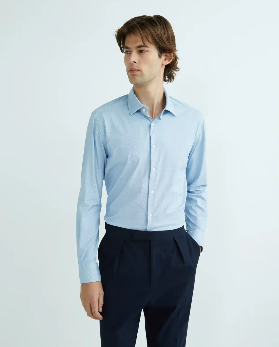 Итальянская мужская спортивная рубашка стандартного кроя Xacus, светло-голубой
Итальянская мужская спортивная рубашка стандартного кроя Xacus, светло-голубой