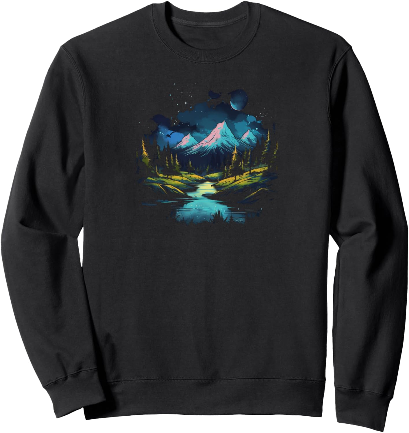 Толстовка с изображением безмятежного горного пейзажа Mountain Landscape Apparel, черный
Толстовка с изображением безмятежного горного пейзажа Mountain Landscape Apparel, черный