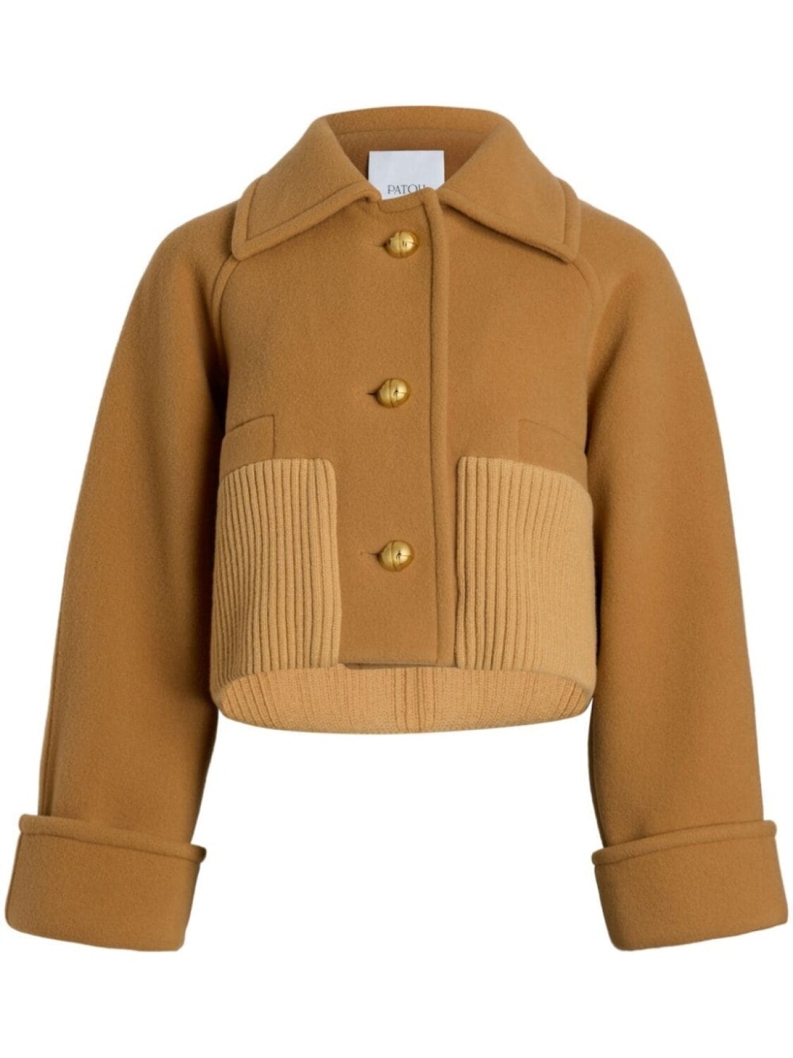 Patou укороченный шерстяной жакет, коричневый
Patou укороченный шерстяной жакет, коричневый