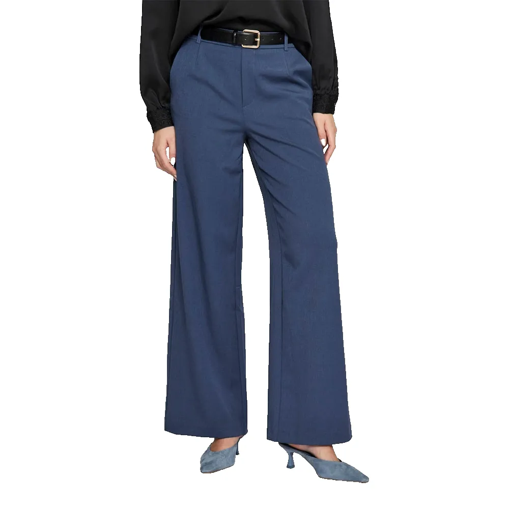 Брюки с высокой талией Vila Varone Wide Leg, синий 
Брюки с высокой талией Vila Varone Wide Leg, синий