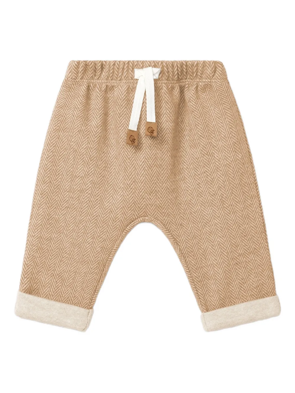 Брюки с ёлочным узором Laranjinha, бежевый
Брюки с ёлочным узором Laranjinha, бежевый