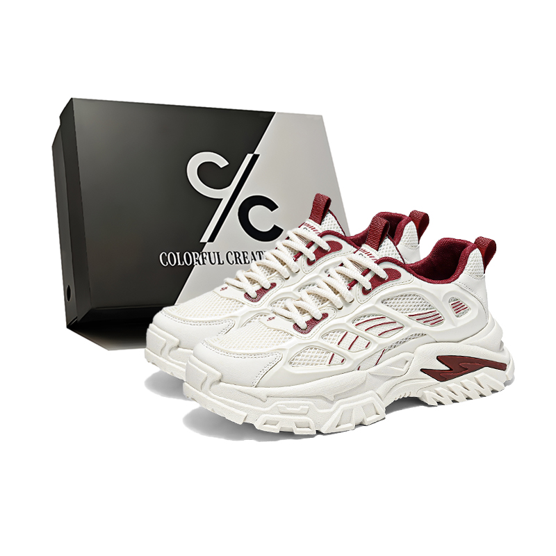 Нескользящие, дышащие, легкие, увеличивающие рост низкие массивные кроссовки для мужчин Colorful Creations, Beige Red
Нескользящие, дышащие, легкие, увеличивающие рост низкие массивные кроссовки для мужчин Colorful Creations, Beige Red