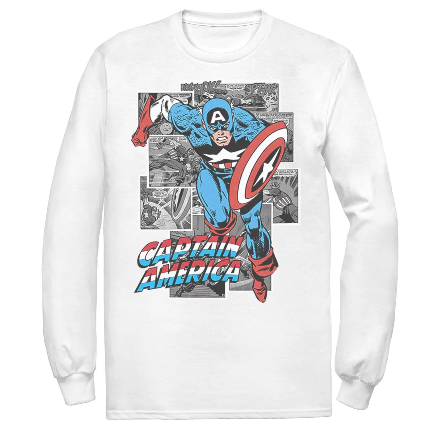 Мужская футболка с длинными рукавами и рисунком «Капитан Американ», «Мстители Marvel», комиксов и портретов
Мужская футболка с длинными рукавами и рисунком «Капитан Американ», «Мстители Marvel», комиксов и портретов