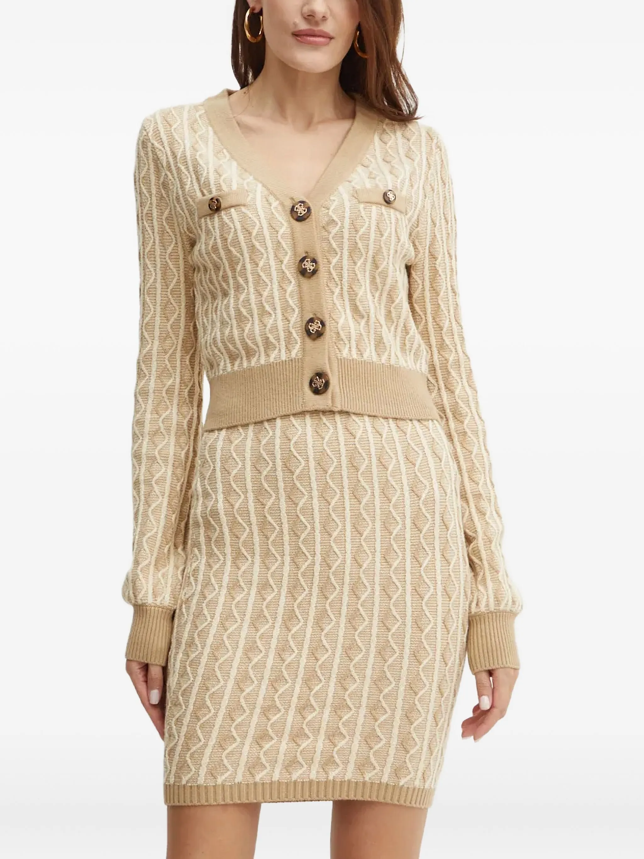 Кардиган фактурной вязки Guess Usa, бежевый
Кардиган фактурной вязки Guess Usa, бежевый