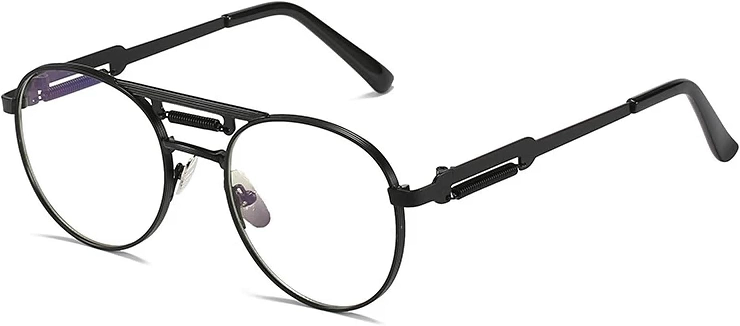 Ретро-металлические панк круглые солнцезащитные очки для женщин, модные, с прозрачными линзами и зеркальной защитой, защита от УФ-излучения UV400, трендовые для мужчин, весна TVTBBVV, Black Clear
Ретро-металлические панк круглые солнцезащитные очки для женщин, модные, с прозрачными линзами и зеркальной защитой, защита от УФ-излучения UV400, трендовые для мужчин, весна TVTBBVV, Black Clear