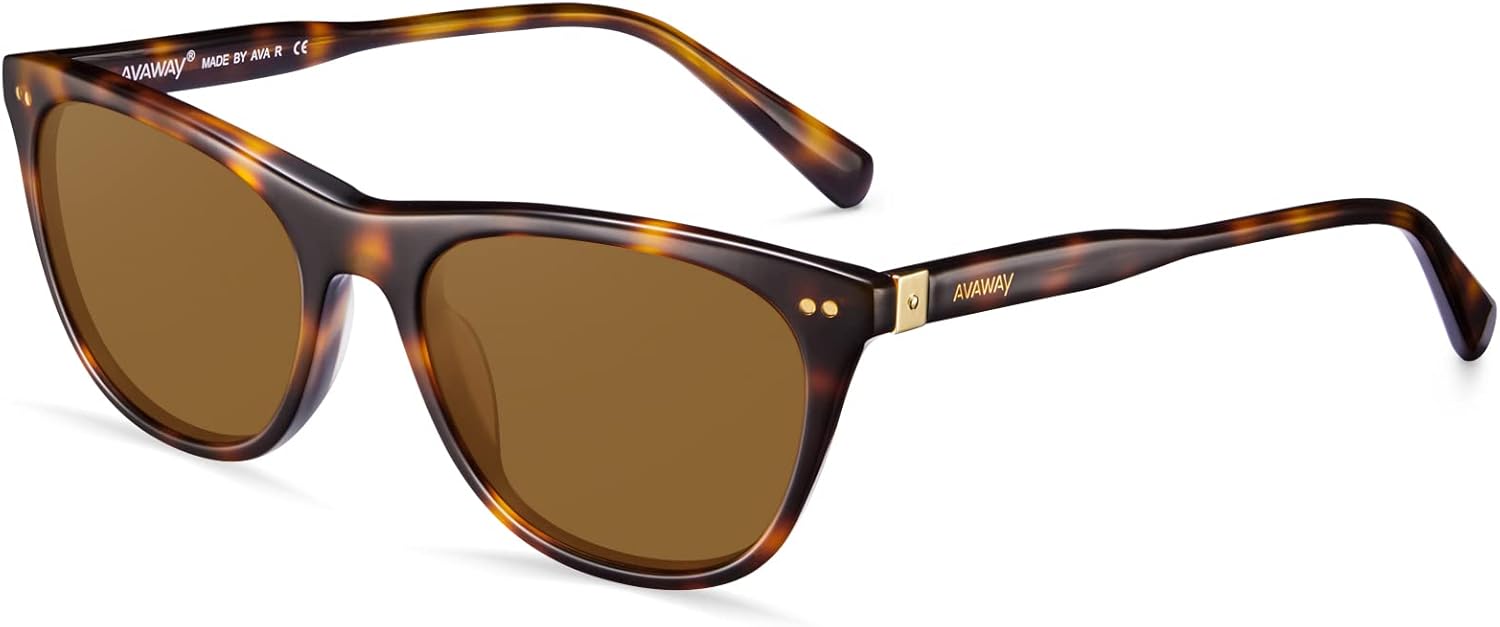 Женские поляризованные солнцезащитные очки AVAWAY для маленького лица, защита от УФ-излучения UV 400, оправа «кошачий глаз» из ацетата, женские солнцезащитные очки, 3a. Brown / Brown Lens
Женские поляризованные солнцезащитные очки AVAWAY для маленького лица, защита от УФ-излучения UV 400, оправа «кошачий глаз» из ацетата, женские солнцезащитные очки, 3a. Brown / Brown Lens